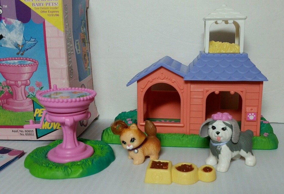 1995 Kenner Littlest Pet Shop Garden Tag Pets Set With Box - Out Of The 