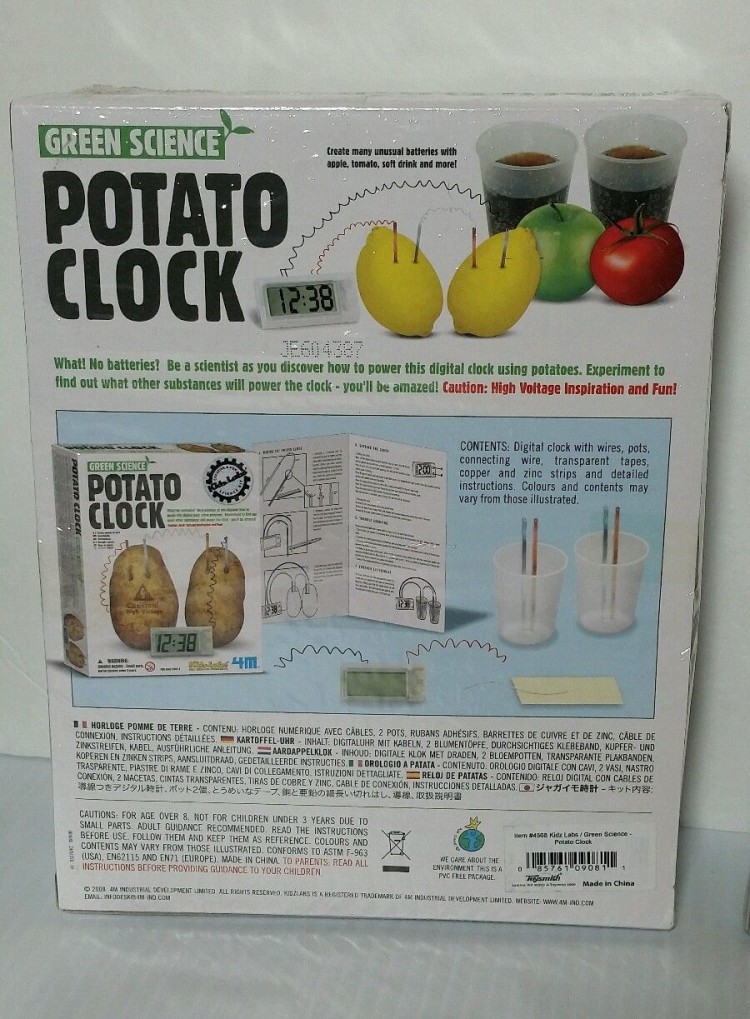 Kidz Labs Green Science Potato Clock Home Science Experiment Out of