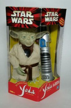 yoda interactive figure with lightsaber