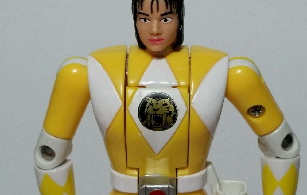 1993 Mighty Morphin Power Rangers Flip Head Trini Yellow Ranger Action Figure Out of the Boxx Toys
