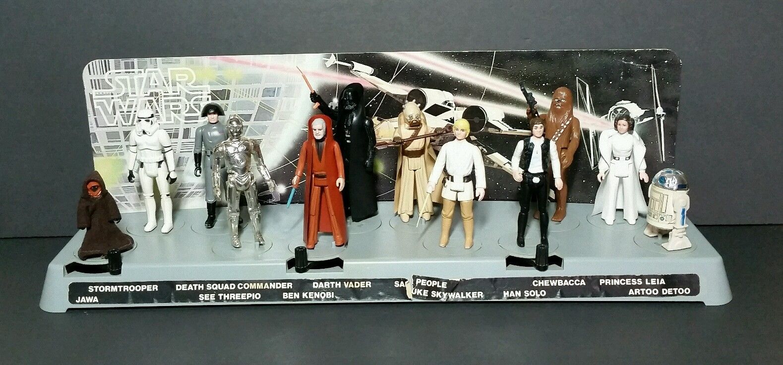 Rare 1977 Star Wars Mail Away Display Stand Plus All 12 Action ...